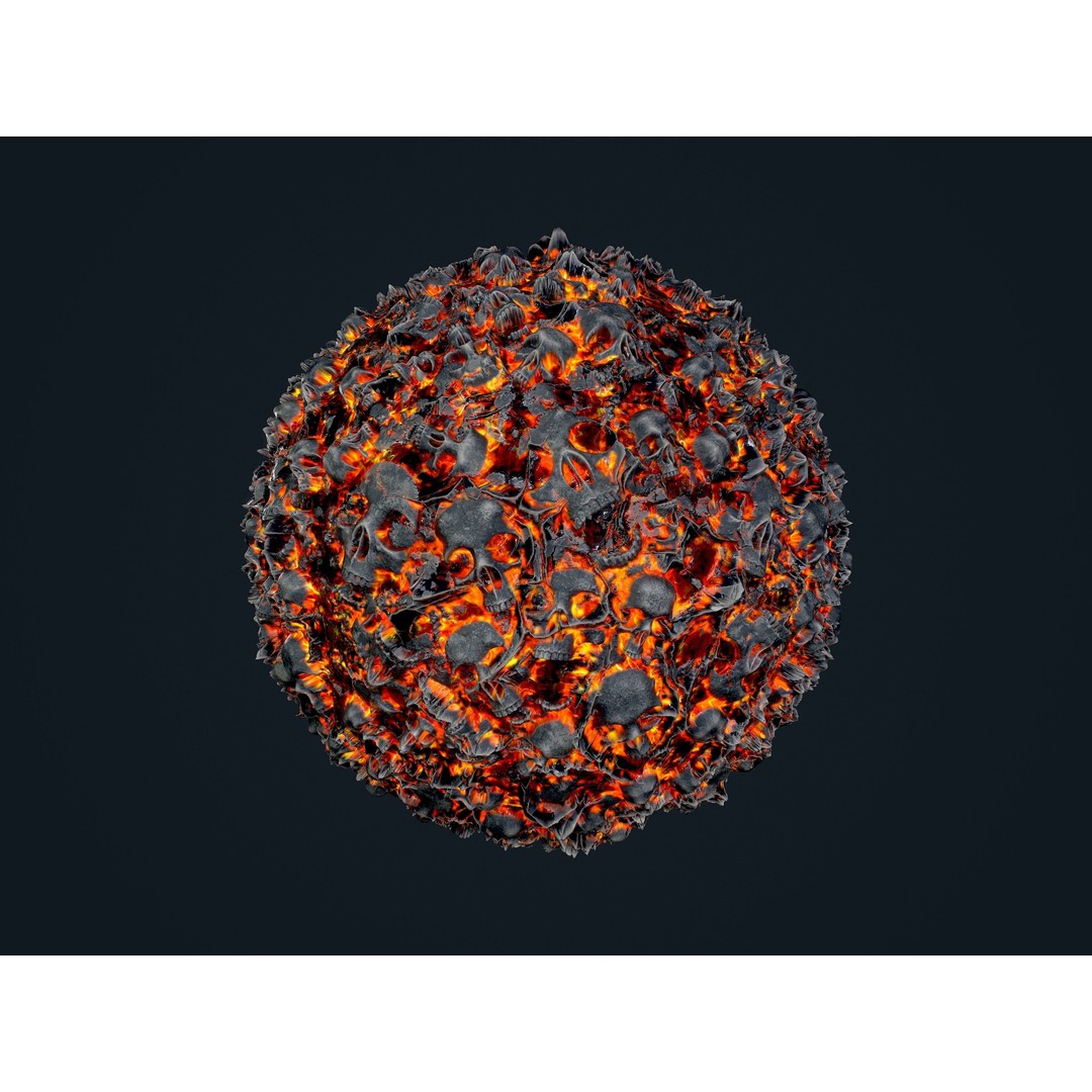 Lava Ground Terrain 3D Model – Seamless PBR Textures Pack, FBX - View 13