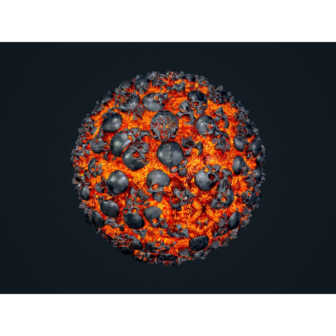 Lava Ground Terrain 3D Model – Seamless PBR Textures Pack, FBX - View 14