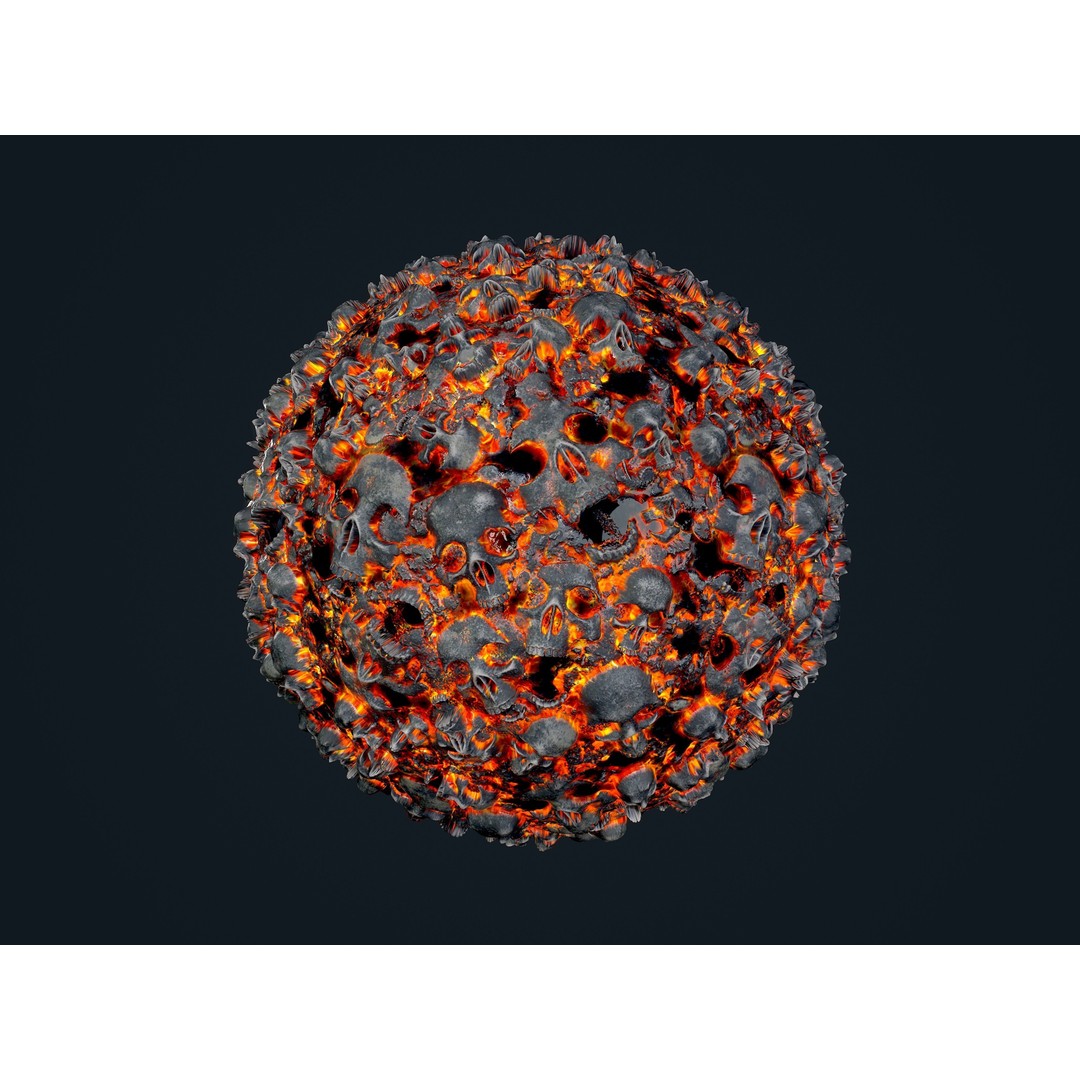 Lava Ground Terrain 3D Model – Seamless PBR Textures Pack, FBX - View 18