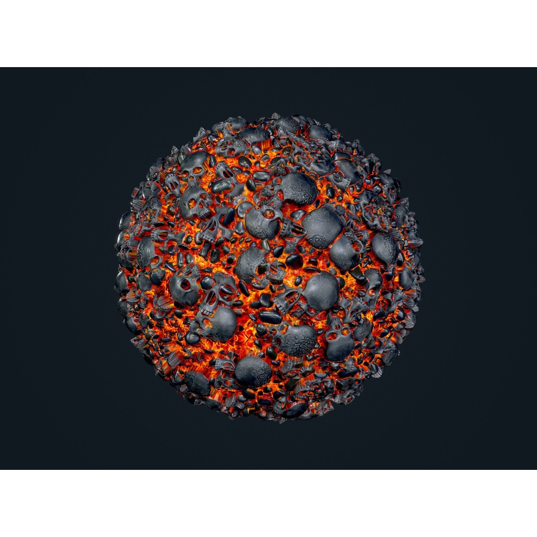 Lava Ground Terrain 3D Model – Seamless PBR Textures Pack, FBX - View 20