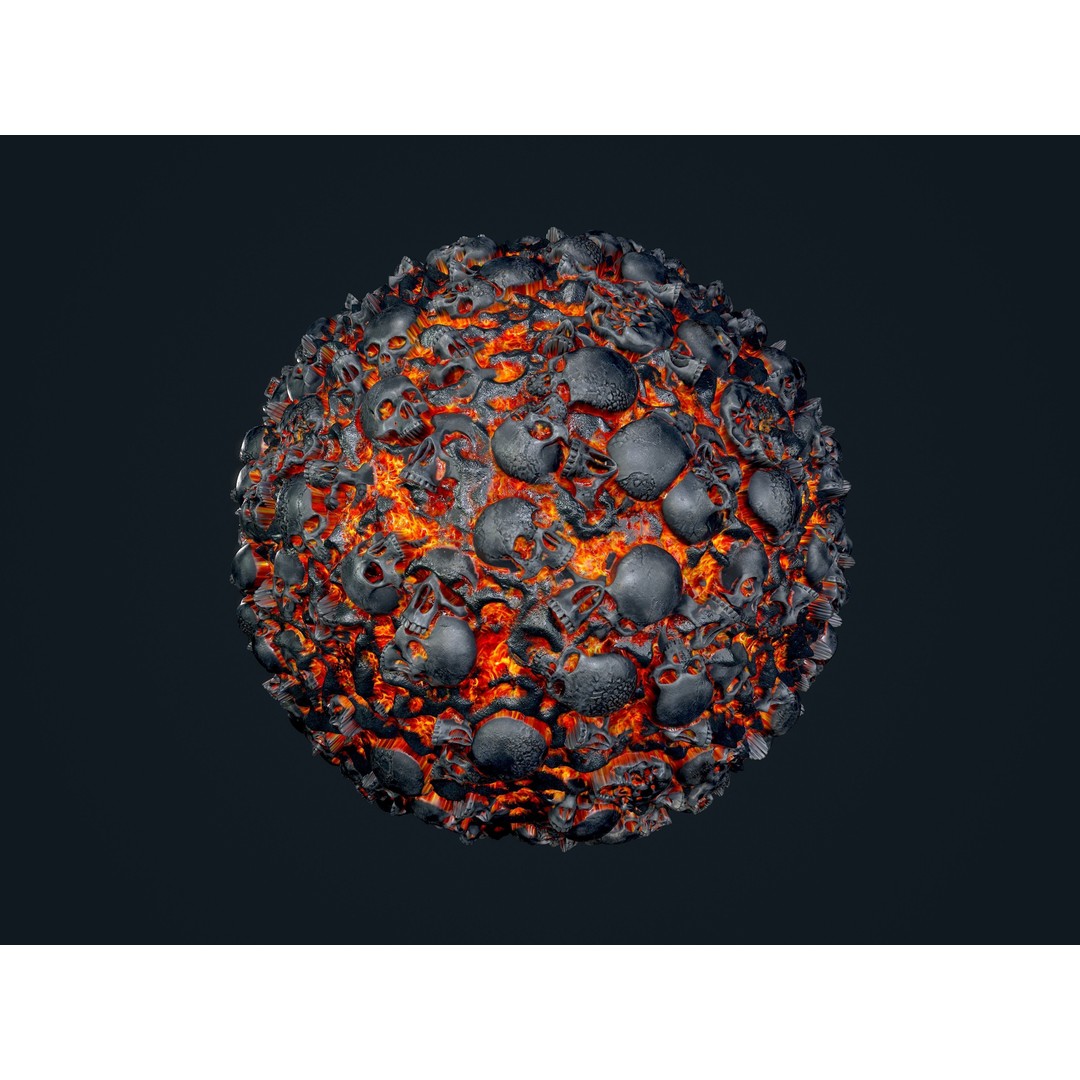 Lava Ground Terrain 3D Model – Seamless PBR Textures Pack, FBX - View 22