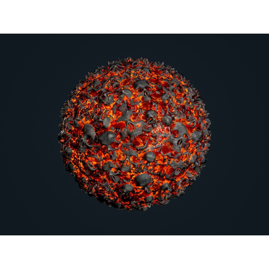 Lava Ground Terrain 3D Model – Seamless PBR Textures Pack, FBX - View 26