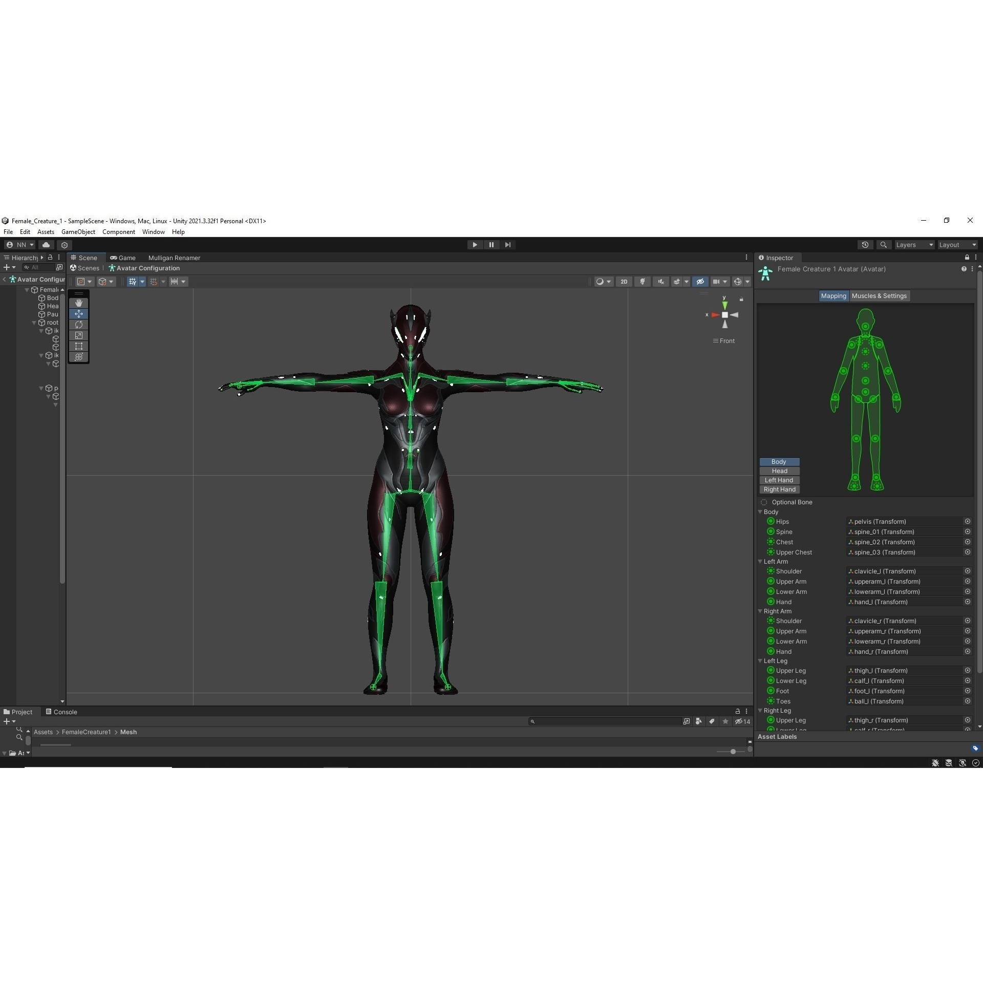Female Creature 1 - Low-Poly Game-Ready 3D Model