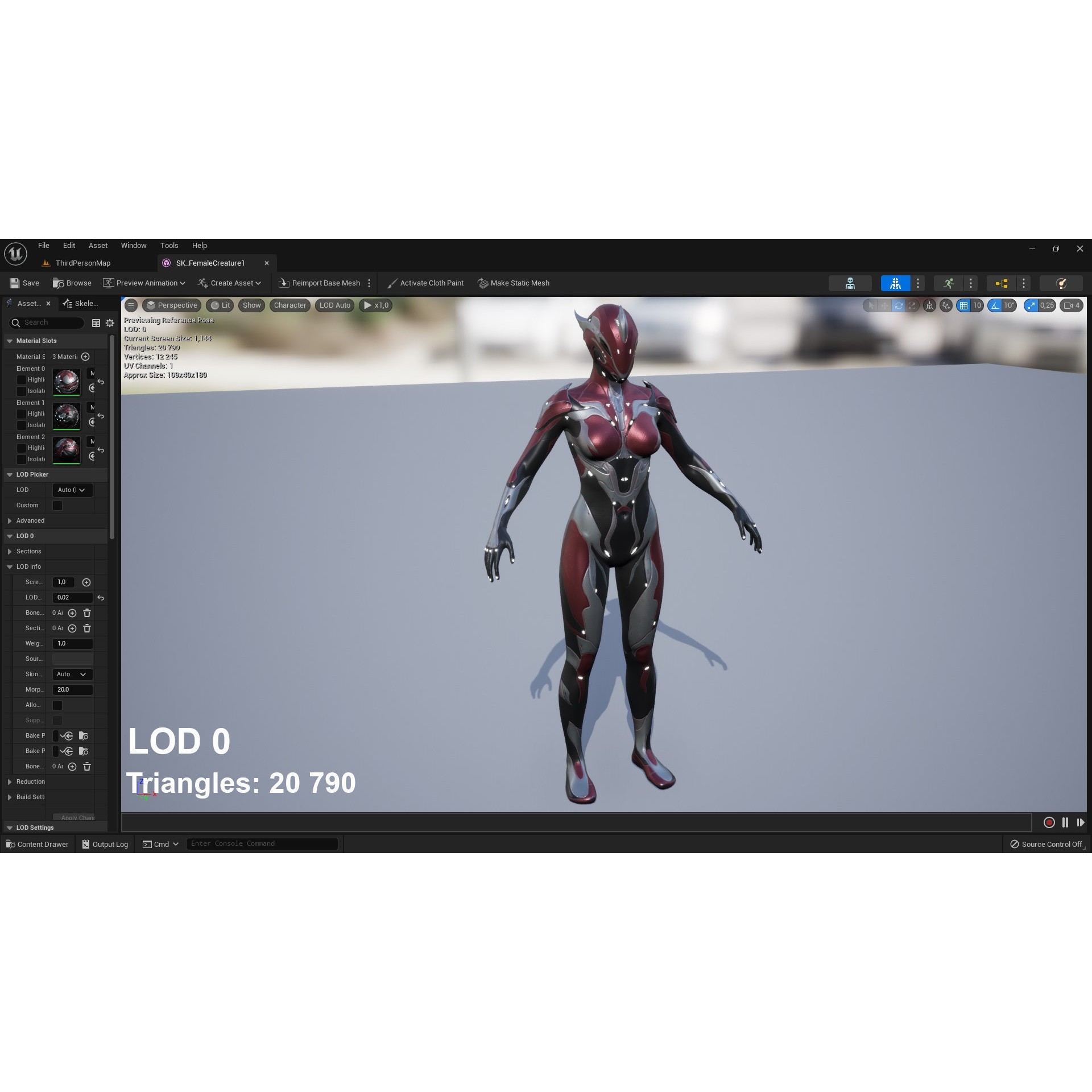 Female Creature 1 - Low-Poly Game-Ready 3D Model - View 10