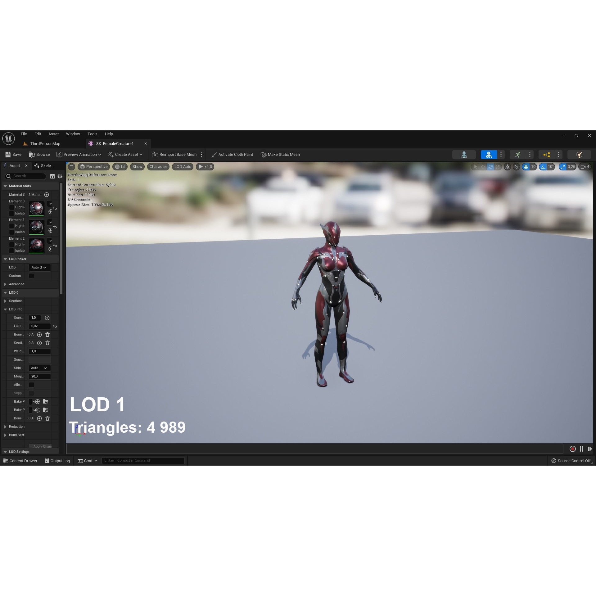 Female Creature 1 - Low-Poly Game-Ready 3D Model - View 11
