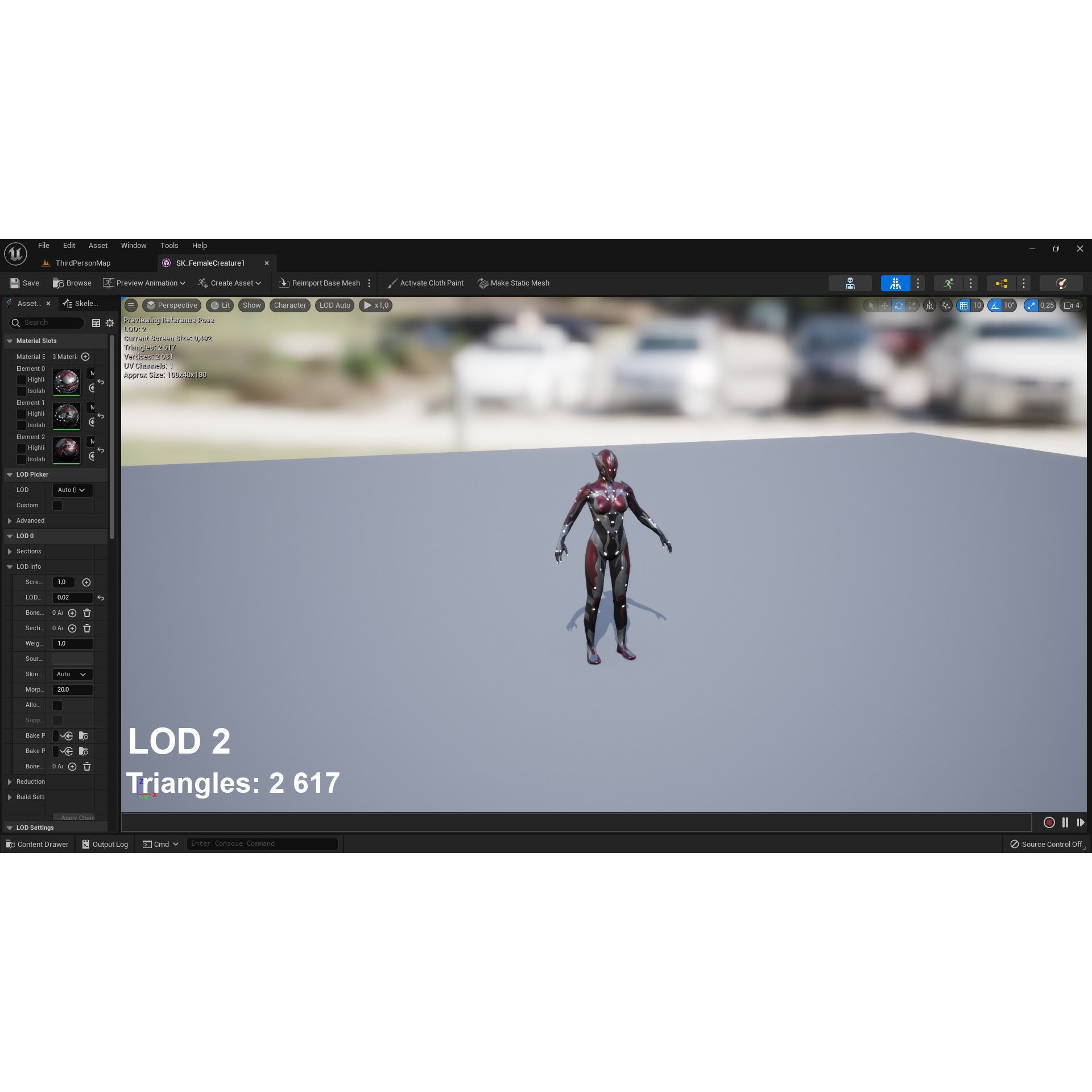 Female Creature 1 - Low-Poly Game-Ready 3D Model - View 12
