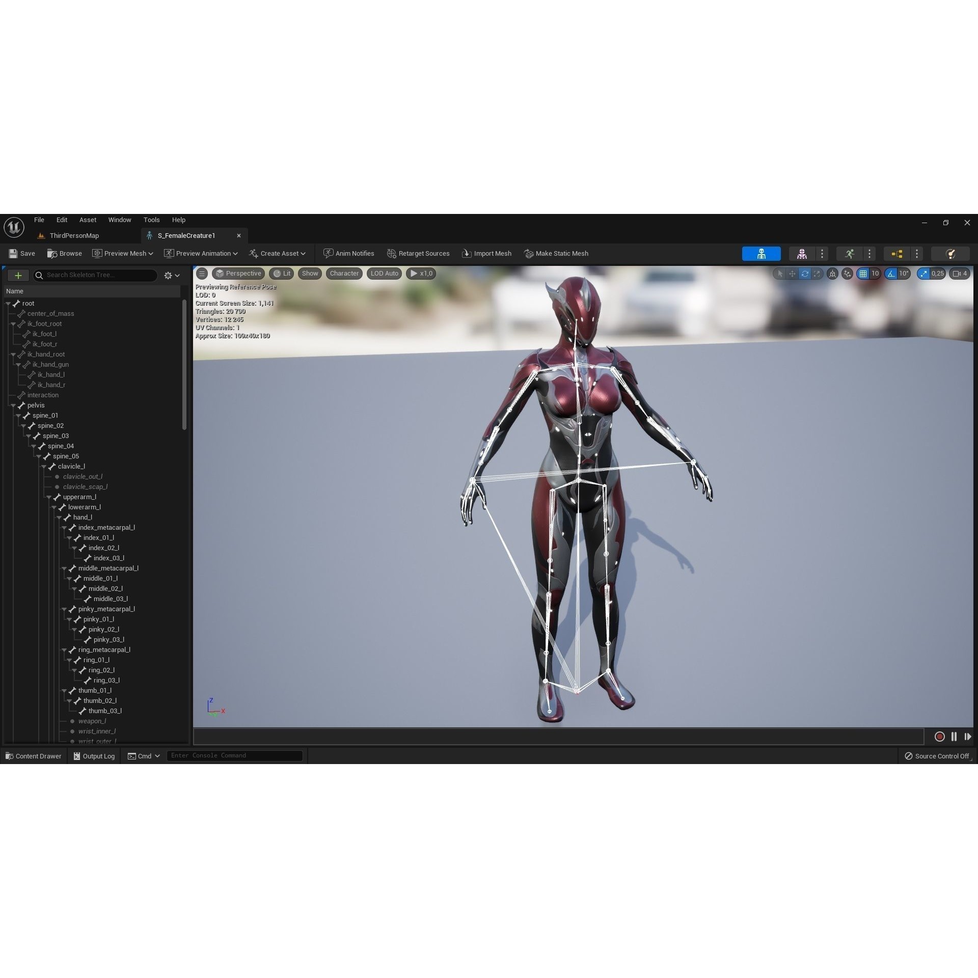 Female Creature 1 - Low-Poly Game-Ready 3D Model - View 13