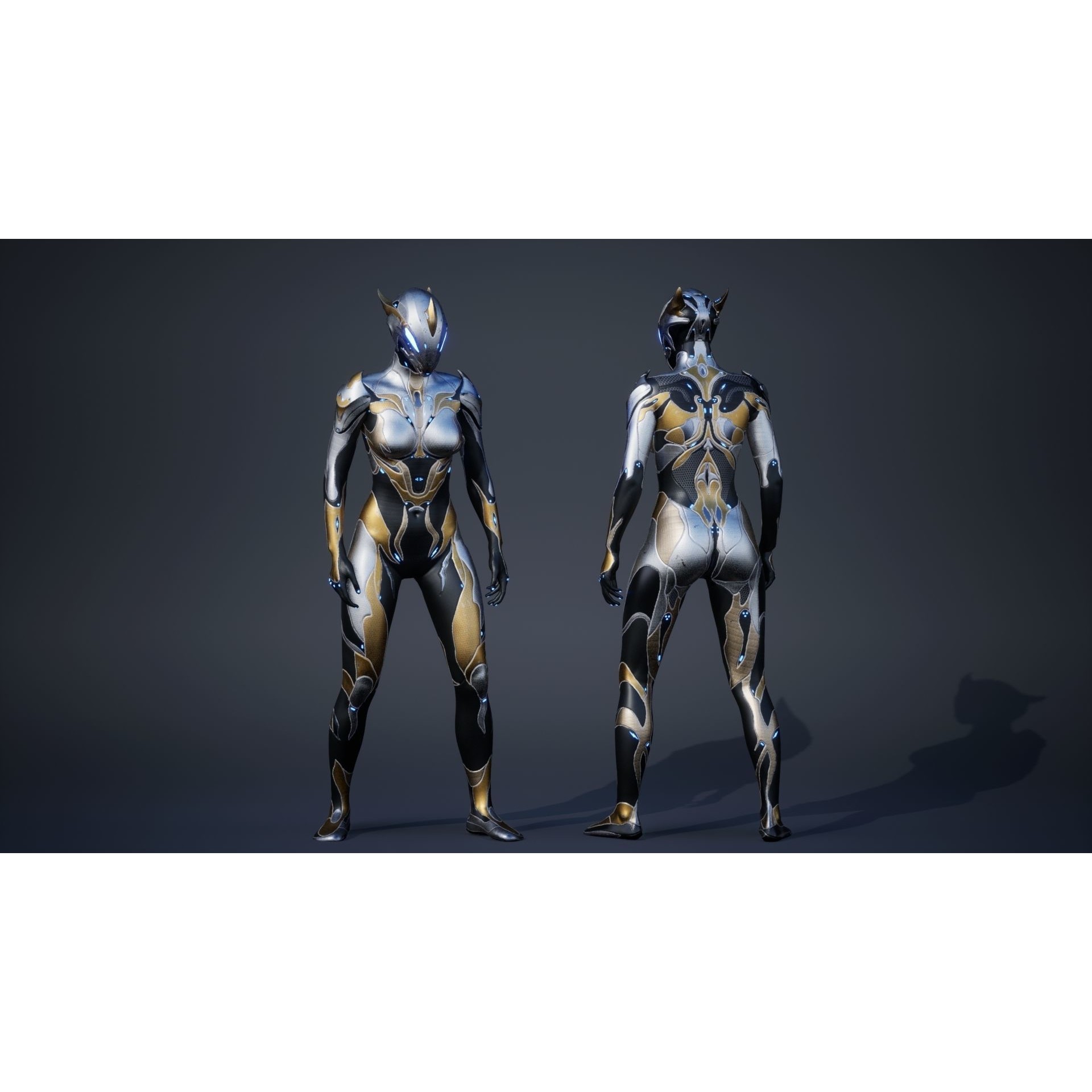 Female Creature 1 - Low-Poly Game-Ready 3D Model - View 17