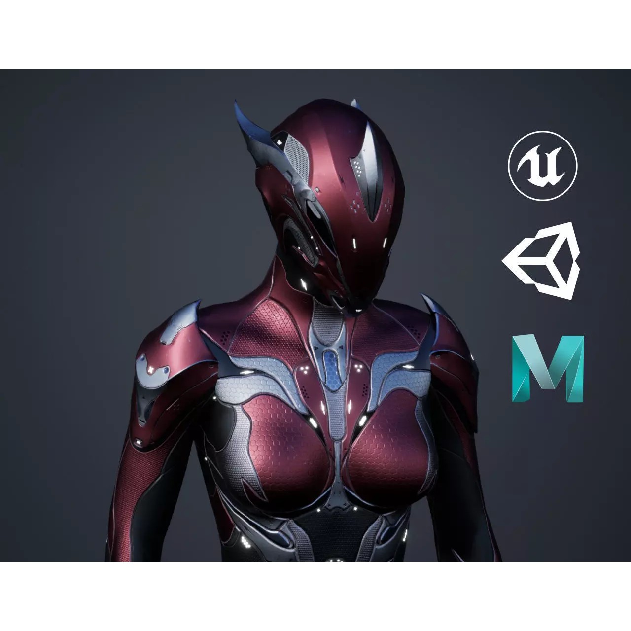 Female Creature 1 - Low-Poly Game-Ready 3D Model - View 2