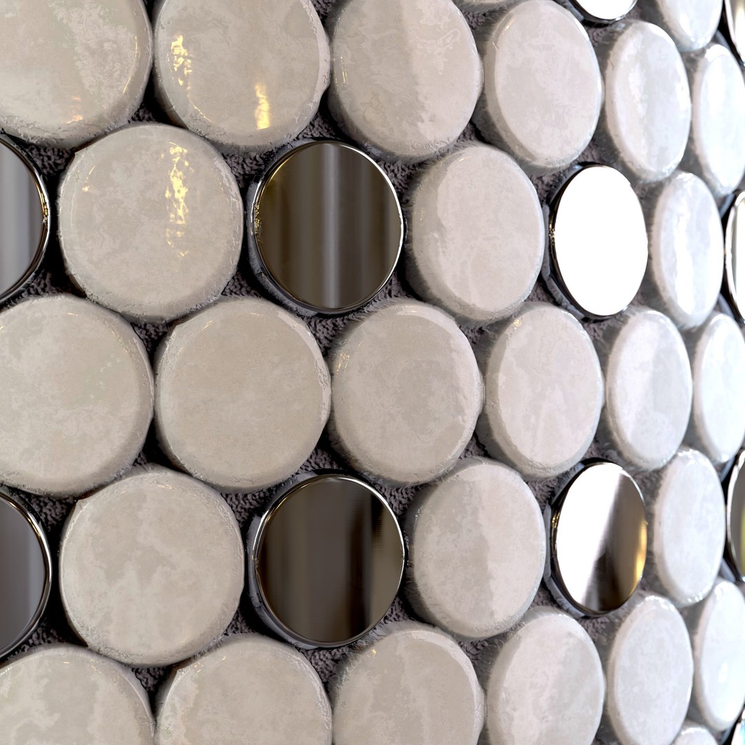 Steel and Marble Tile PBR Texture 3D Model – 4 Colors, High-Quality Textures - View 12