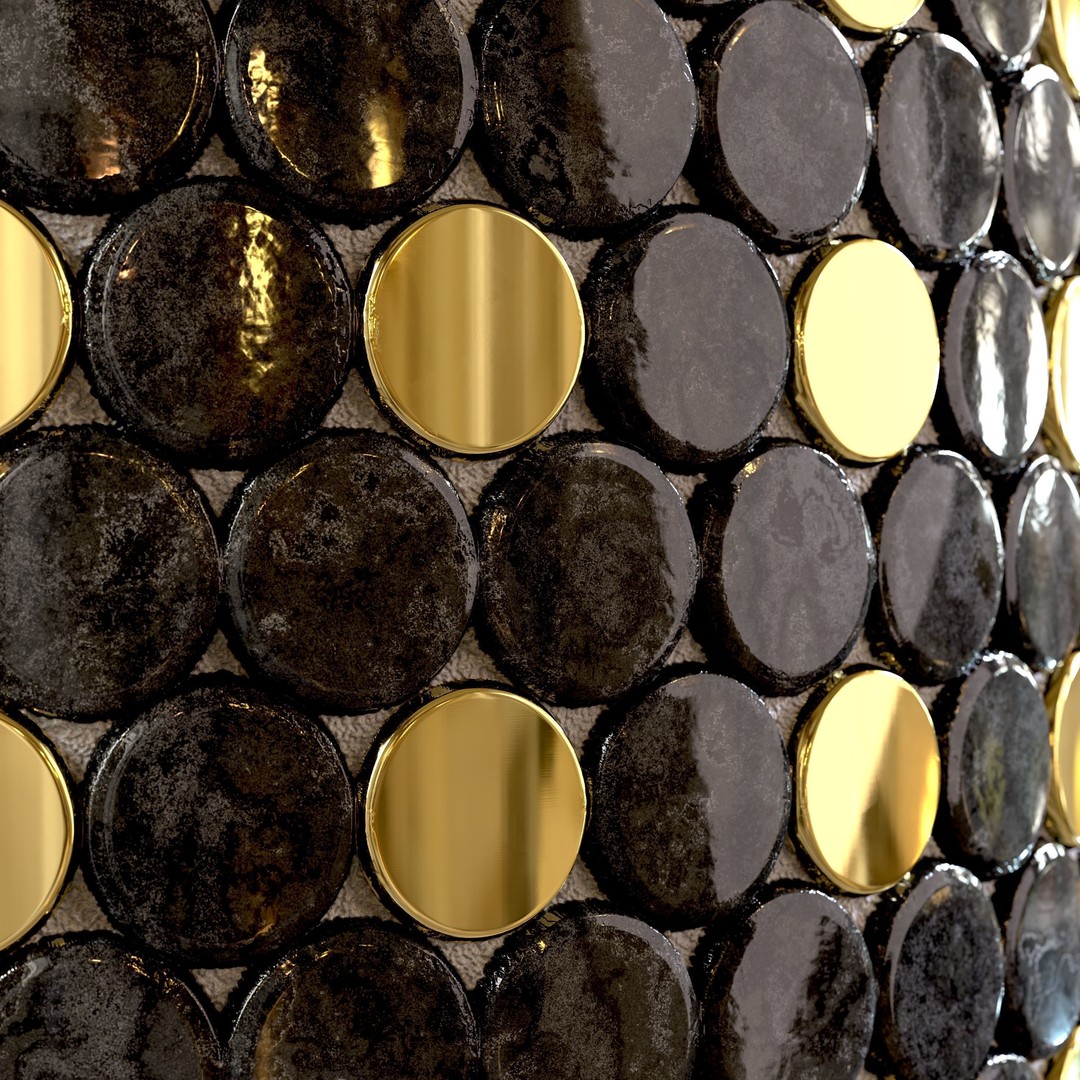 Steel and Marble Tile PBR Texture 3D Model – 4 Colors, High-Quality Textures - View 14