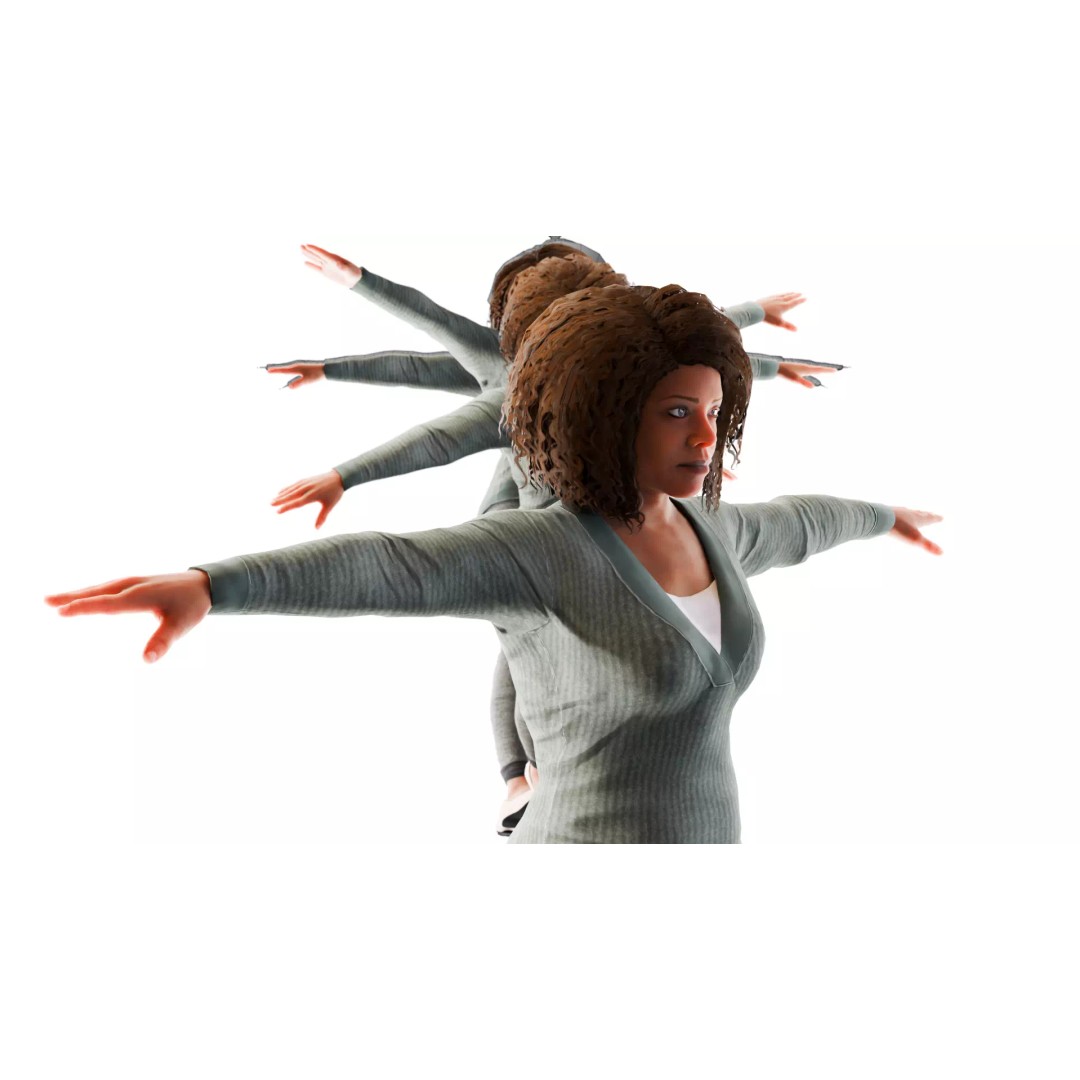 Liberty Ladies 3D Model – Low Poly American Women NPC with 4K Textures - View 2