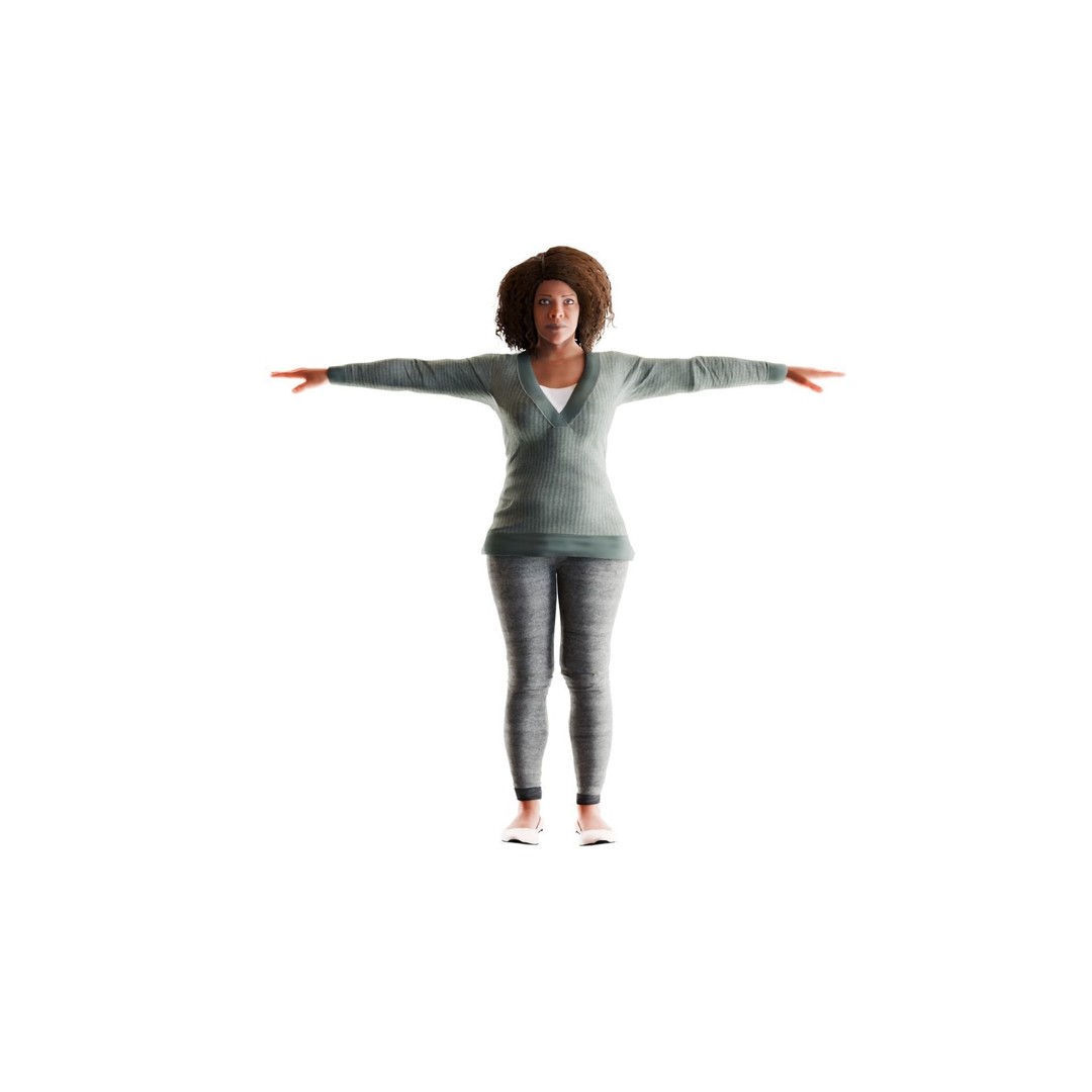 Liberty Ladies 3D Model – Low Poly American Women NPC with 4K Textures - View 6