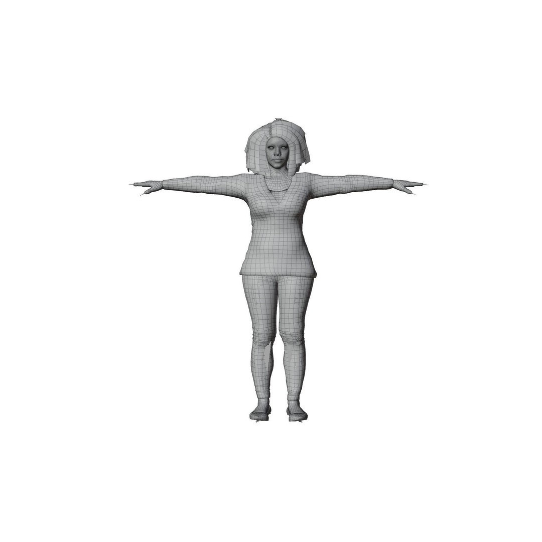 Liberty Ladies 3D Model – Low Poly American Women NPC with 4K Textures - View 7