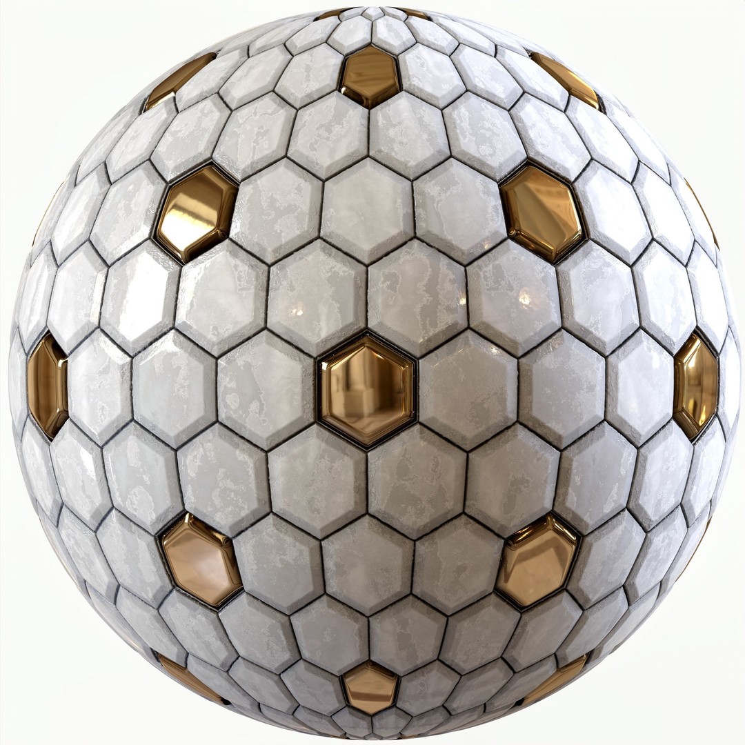 Steel and Marble Tile 3D Model – PBR Texture, 4 Colors, OBJ/MTL - View 13