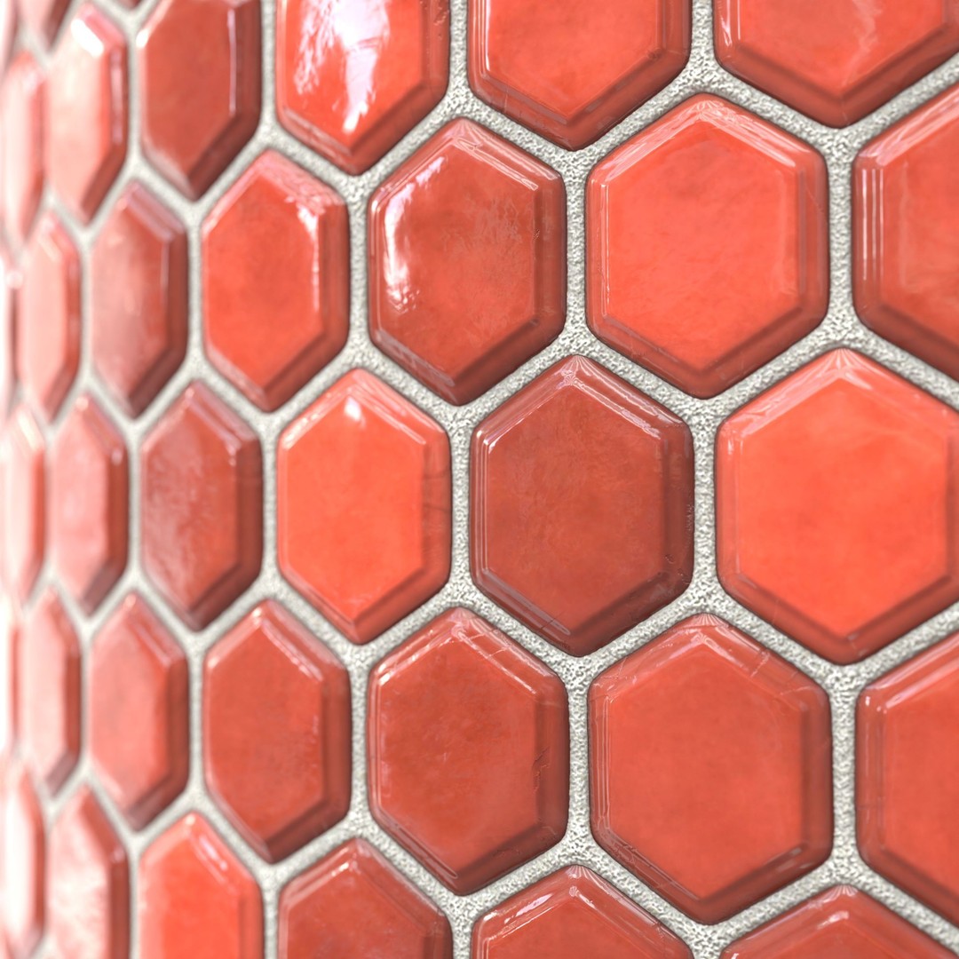 Kitchen Glaze Tile 3D Model – PBR Texture, 7 Colors, OBJ & Max - View 11