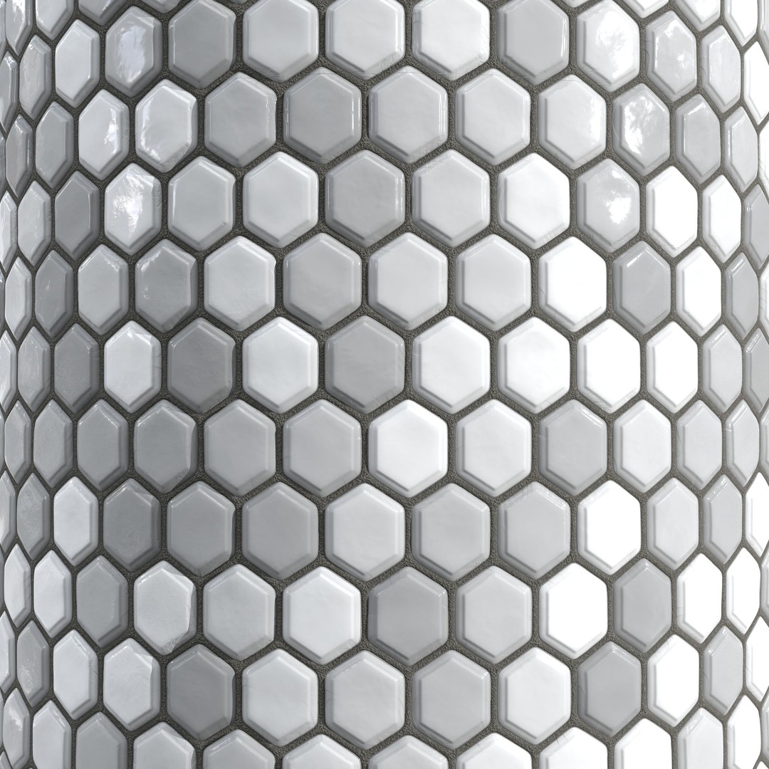 Kitchen Glaze Tile 3D Model – PBR Texture, 7 Colors, OBJ & Max - View 5