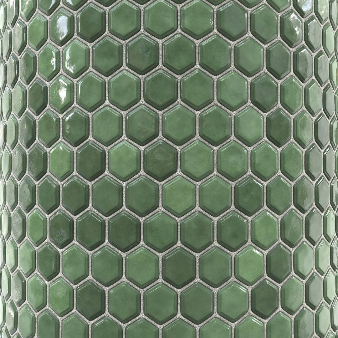Kitchen Glaze Tile 3D Model – PBR Texture, 7 Colors, OBJ & Max - View 7