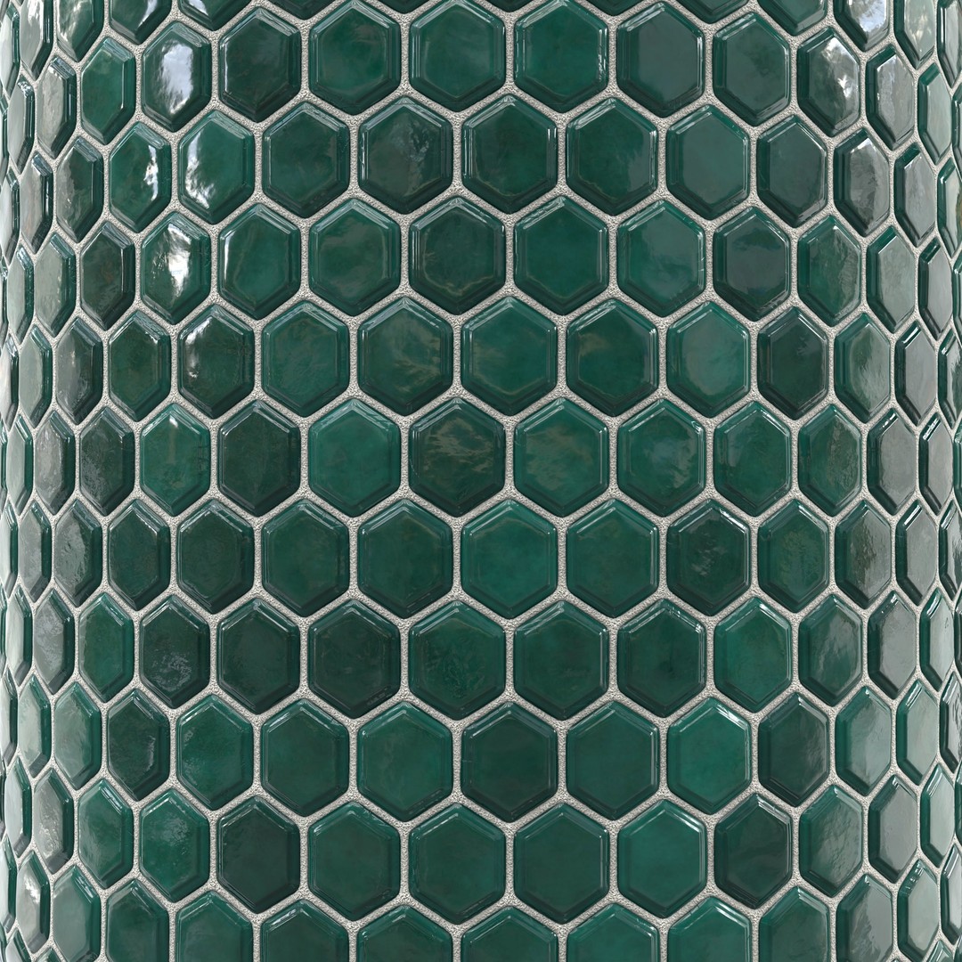 Kitchen Glaze Tile 3D Model – PBR Texture, 7 Colors, OBJ & Max - View 9