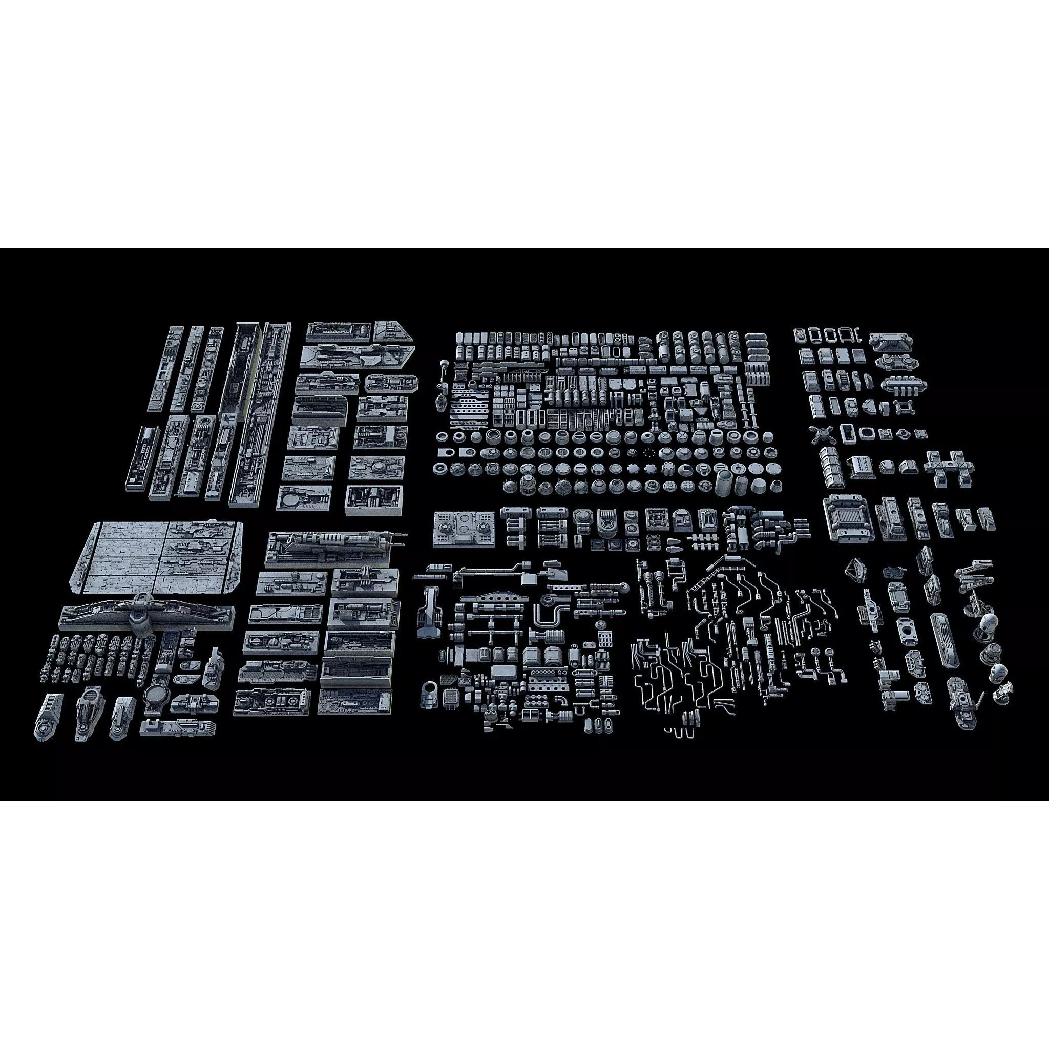 Sci-Fi KitBash and Props Pack - Game-Ready 3D Model - View 2