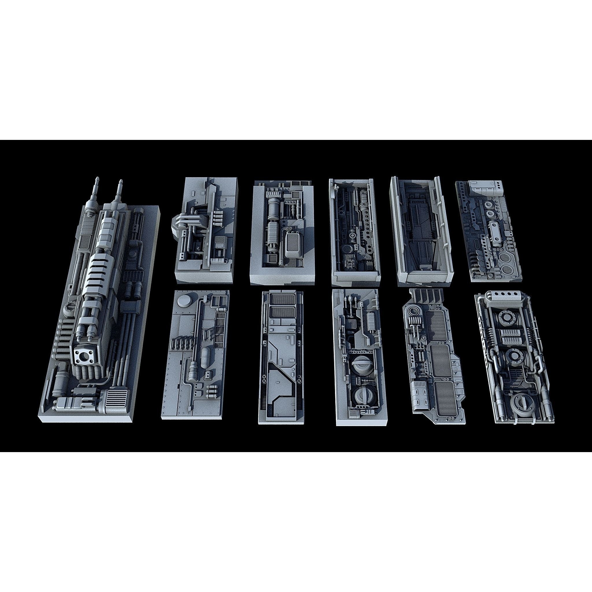 Sci-Fi KitBash and Props Pack - Game-Ready 3D Model - View 6