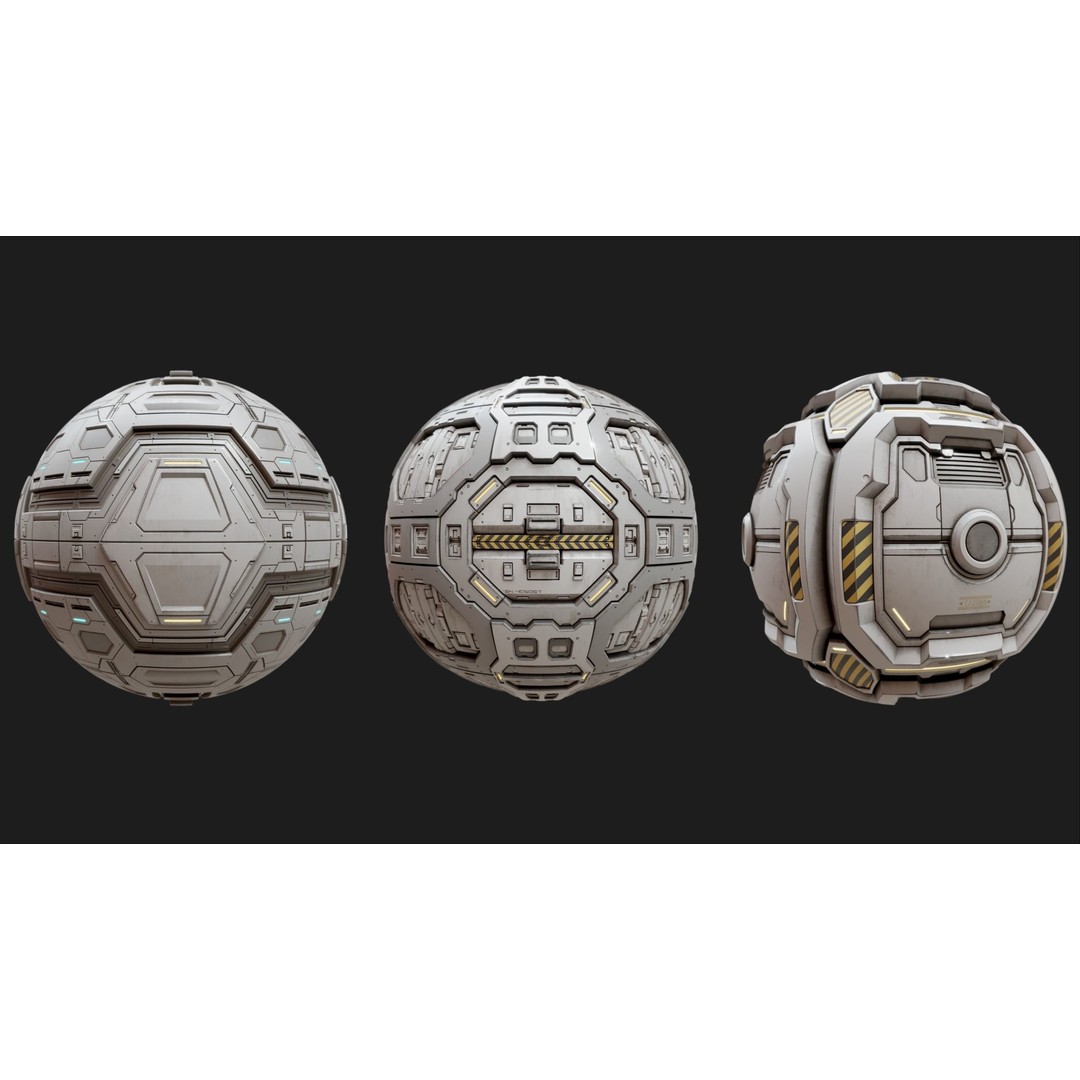 Sci-Fi Panel 3D Model – PBR Textures for Interior Scenes, Blender