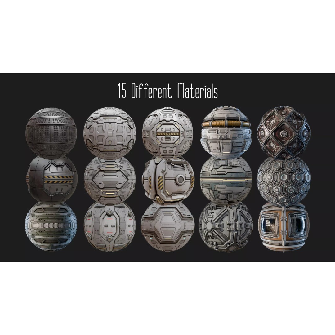 Sci-Fi Panel 3D Model – PBR Textures for Interior Scenes, Blender - View 2