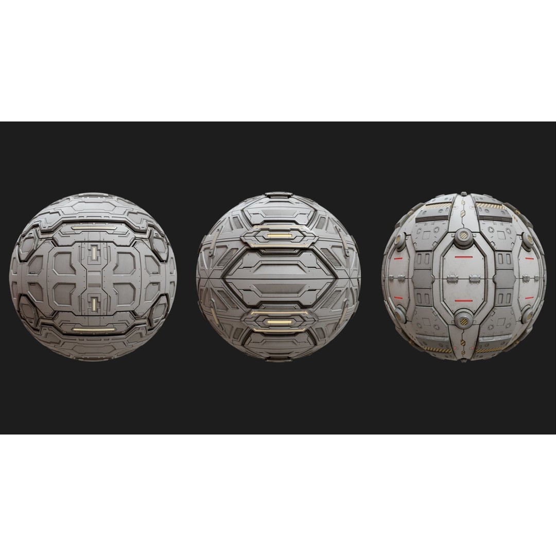 Sci-Fi Panel 3D Model – PBR Textures for Interior Scenes, Blender - View 9