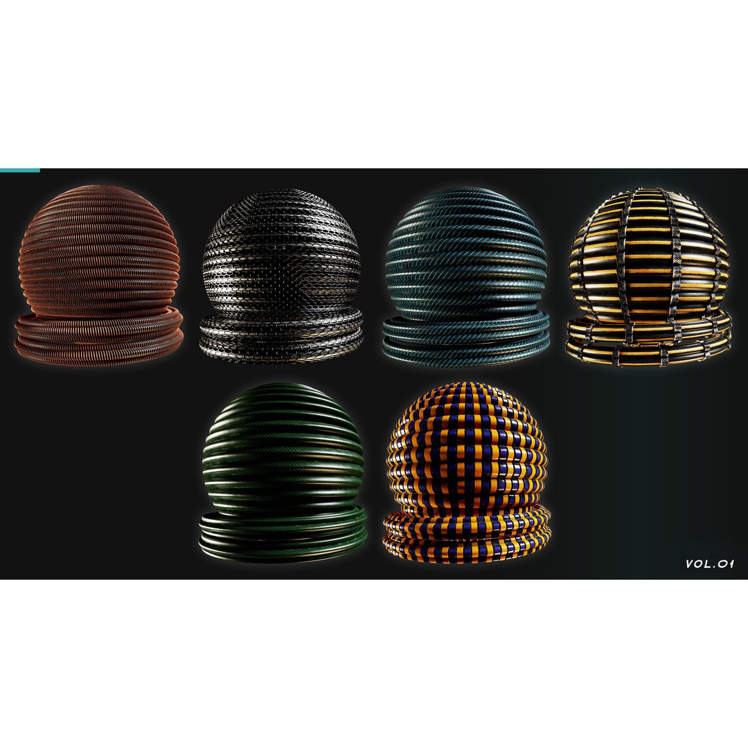 Rope and Cables 3D Model – PBR Textures Pack, SBSAR, 4K