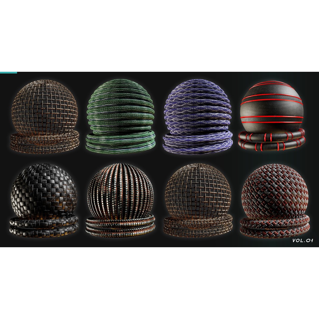 Rope and Cables 3D Model – PBR Textures Pack, SBSAR, 4K - View 5