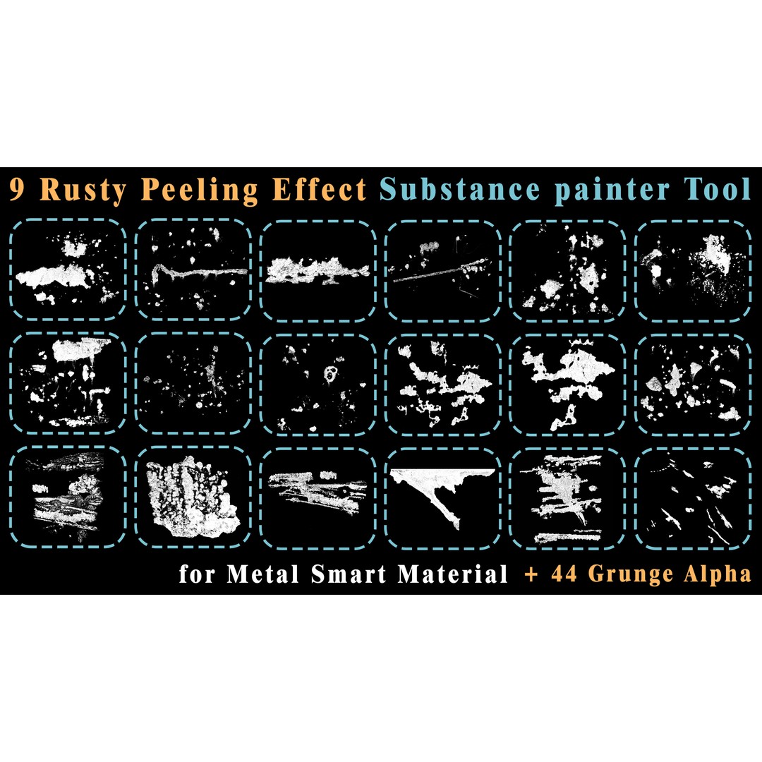 Rusty Peeling Effect Tool 3D Model – PBR Textures for Substance Painter - View 13