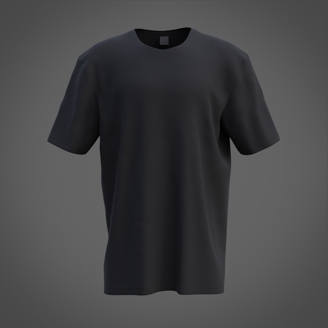 3D Male T-Shirt 3D Model – Realistic Apparel with PBR Textures, Multiple Formats