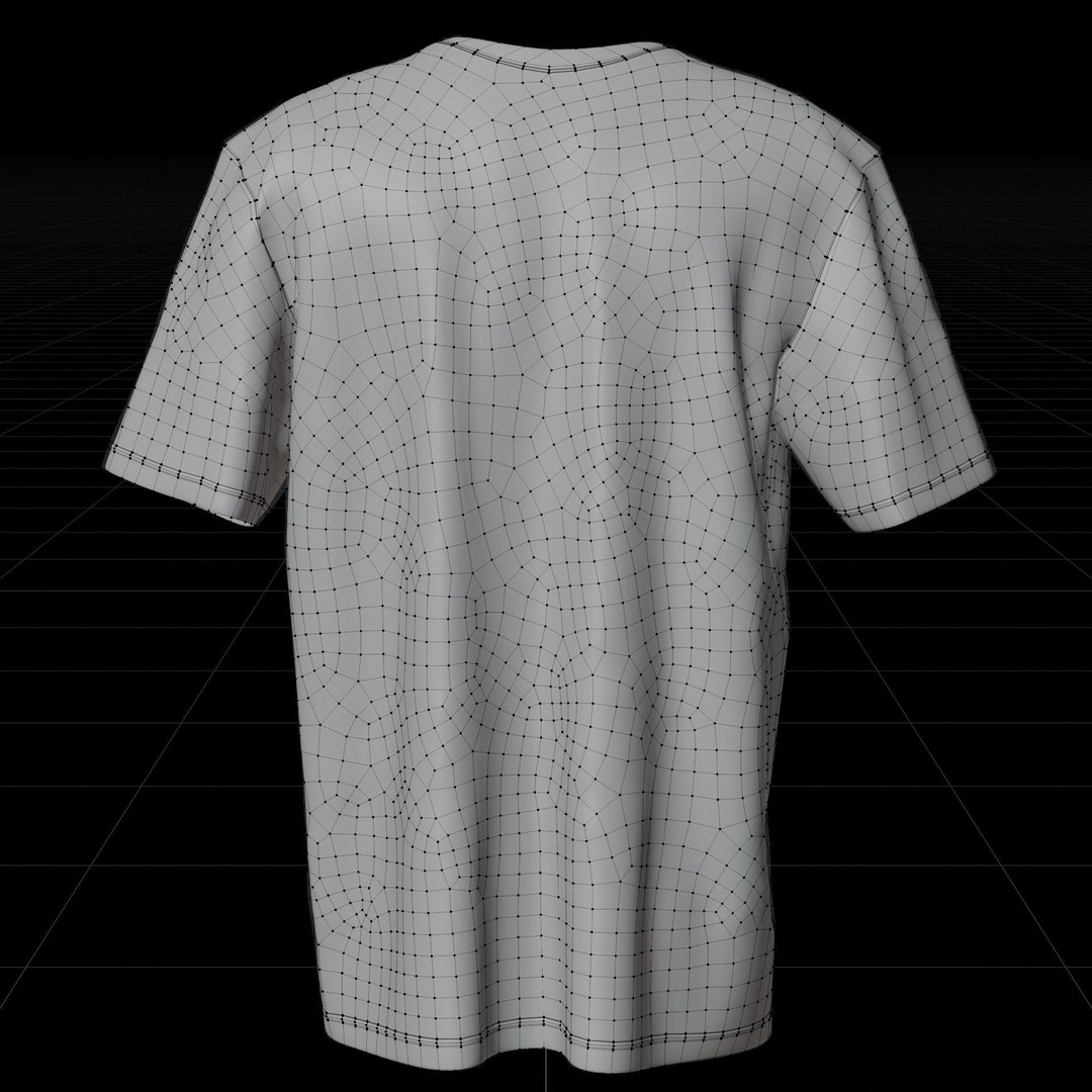 3D Male T-Shirt 3D Model – Realistic Apparel with PBR Textures, Multiple Formats - View 11