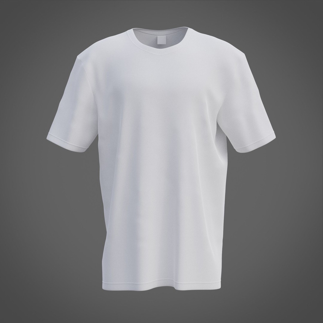 3D Male T-Shirt 3D Model – Realistic Apparel with PBR Textures, Multiple Formats - View 13