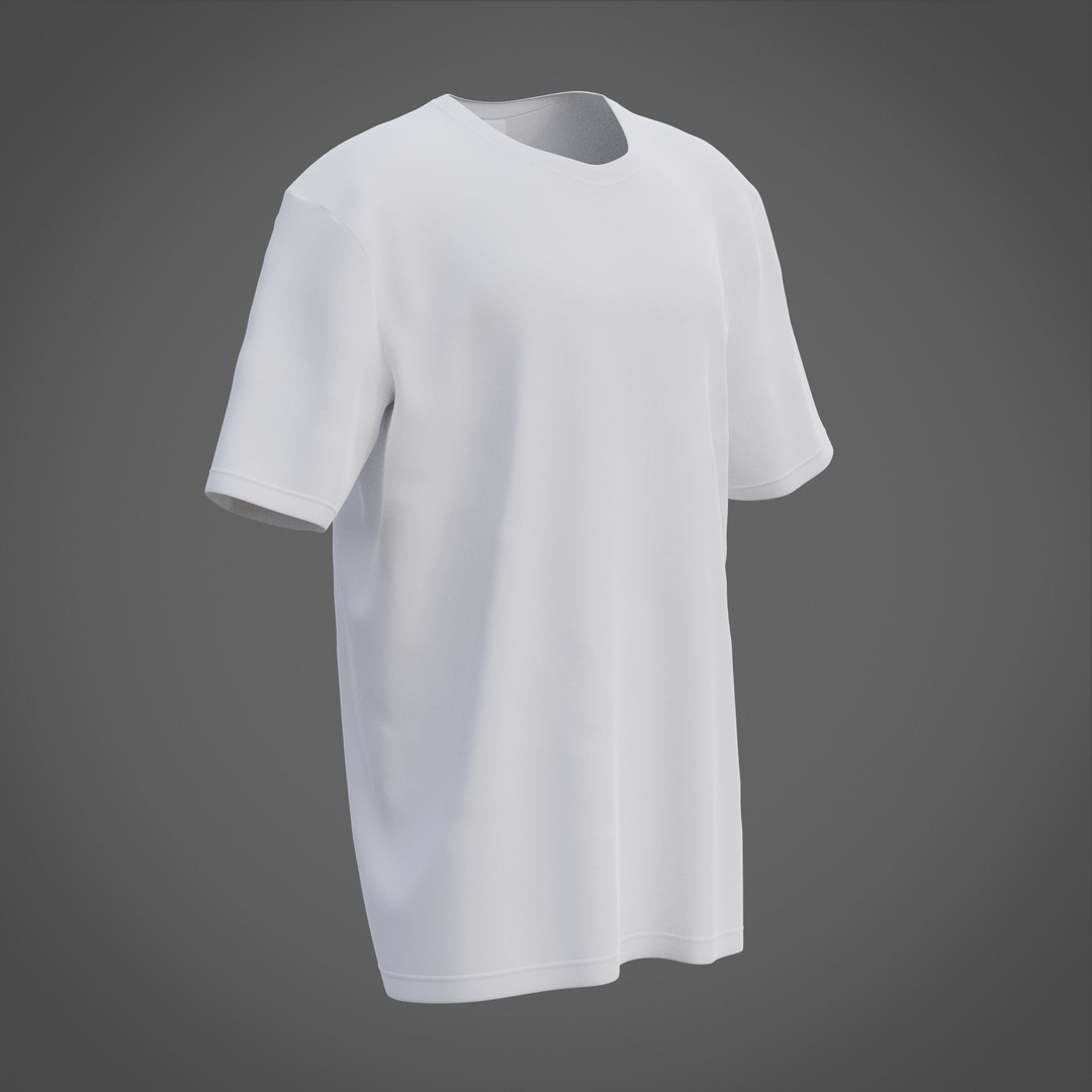 3D Male T-Shirt 3D Model – Realistic Apparel with PBR Textures, Multiple Formats - View 14