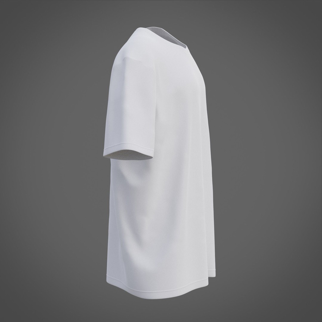 3D Male T-Shirt 3D Model – Realistic Apparel with PBR Textures, Multiple Formats - View 15