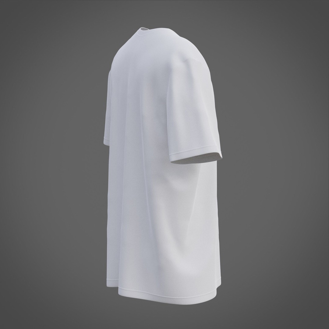 3D Male T-Shirt 3D Model – Realistic Apparel with PBR Textures, Multiple Formats - View 16