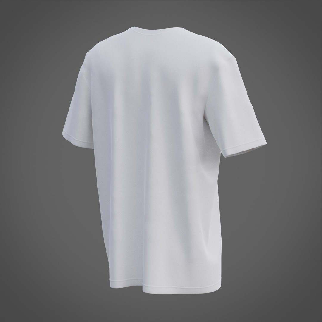 3D Male T-Shirt 3D Model – Realistic Apparel with PBR Textures, Multiple Formats - View 17