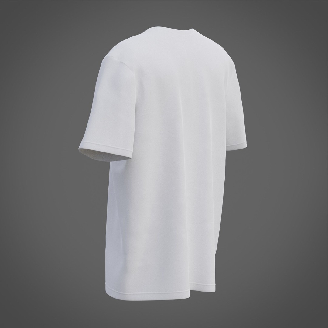 3D Male T-Shirt 3D Model – Realistic Apparel with PBR Textures, Multiple Formats - View 19