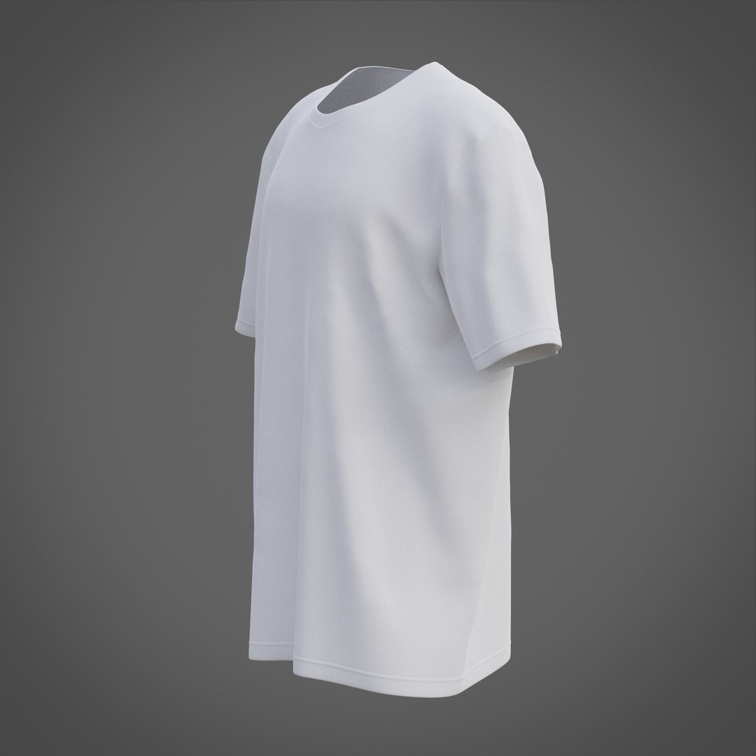 3D Male T-Shirt 3D Model – Realistic Apparel with PBR Textures, Multiple Formats - View 21