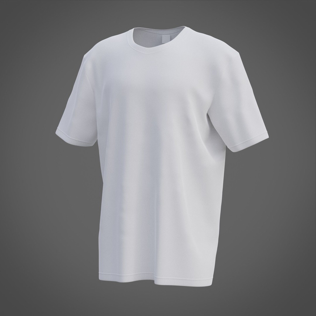 3D Male T-Shirt 3D Model – Realistic Apparel with PBR Textures, Multiple Formats - View 22