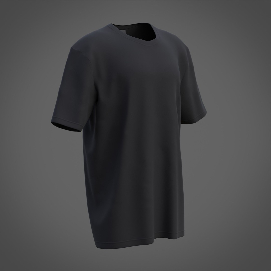 3D Male T-Shirt 3D Model – Realistic Apparel with PBR Textures, Multiple Formats - View 24