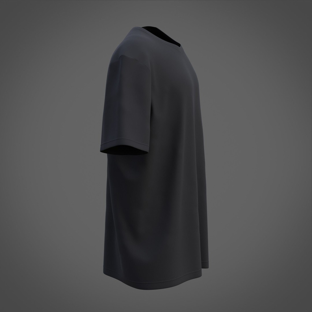 3D Male T-Shirt 3D Model – Realistic Apparel with PBR Textures, Multiple Formats - View 25