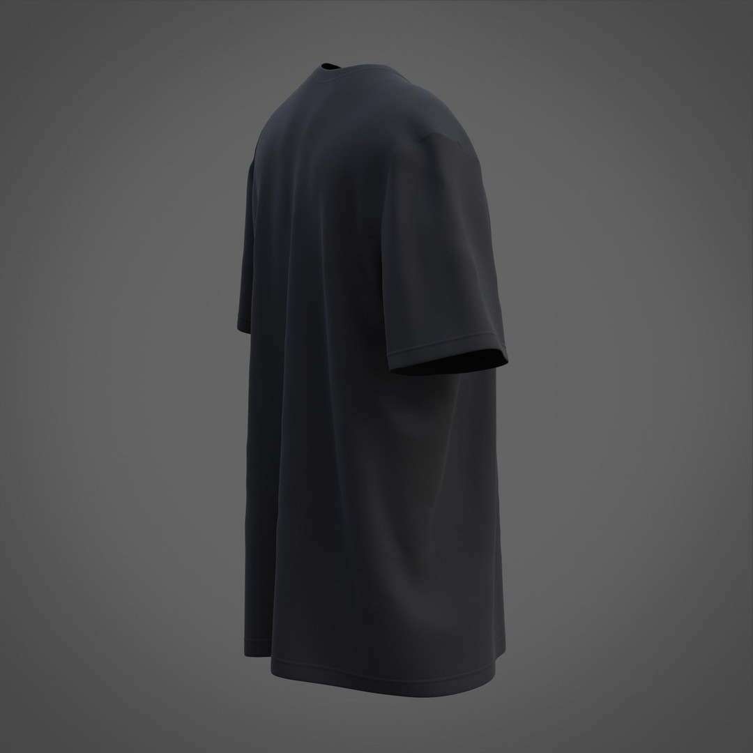 3D Male T-Shirt 3D Model – Realistic Apparel with PBR Textures, Multiple Formats - View 26