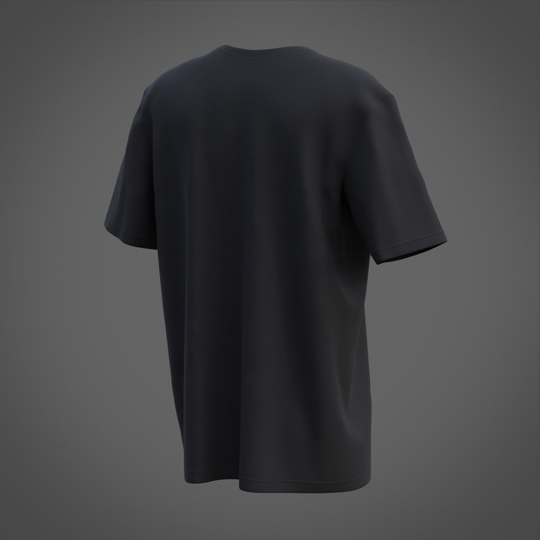3D Male T-Shirt 3D Model – Realistic Apparel with PBR Textures, Multiple Formats - View 27