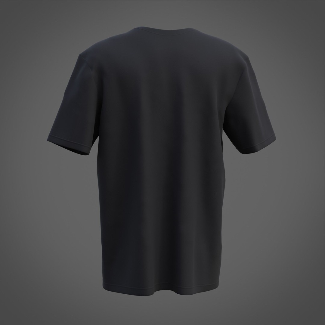 3D Male T-Shirt 3D Model – Realistic Apparel with PBR Textures, Multiple Formats - View 28