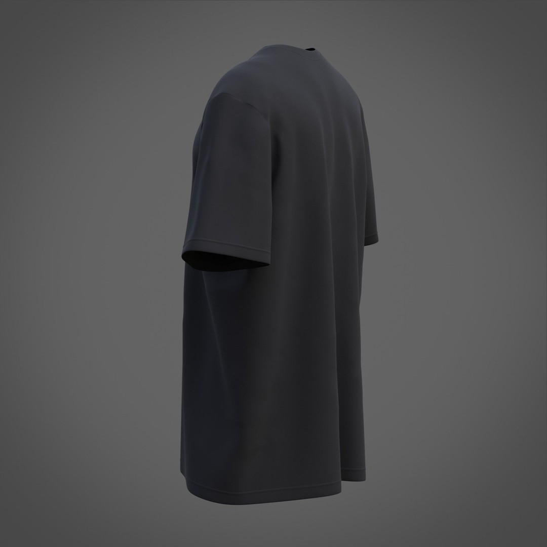 3D Male T-Shirt 3D Model – Realistic Apparel with PBR Textures, Multiple Formats - View 29