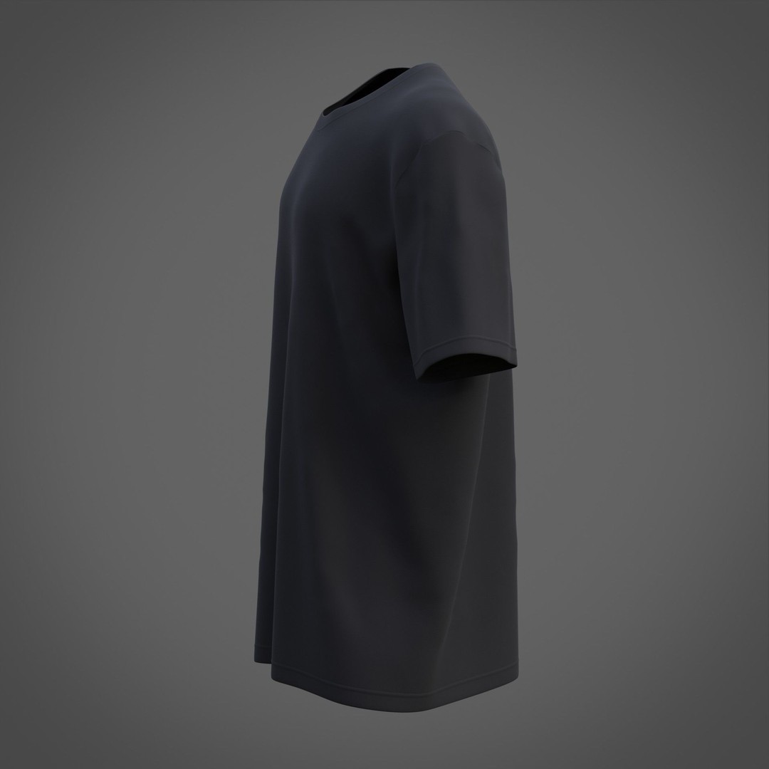 3D Male T-Shirt 3D Model – Realistic Apparel with PBR Textures, Multiple Formats - View 30