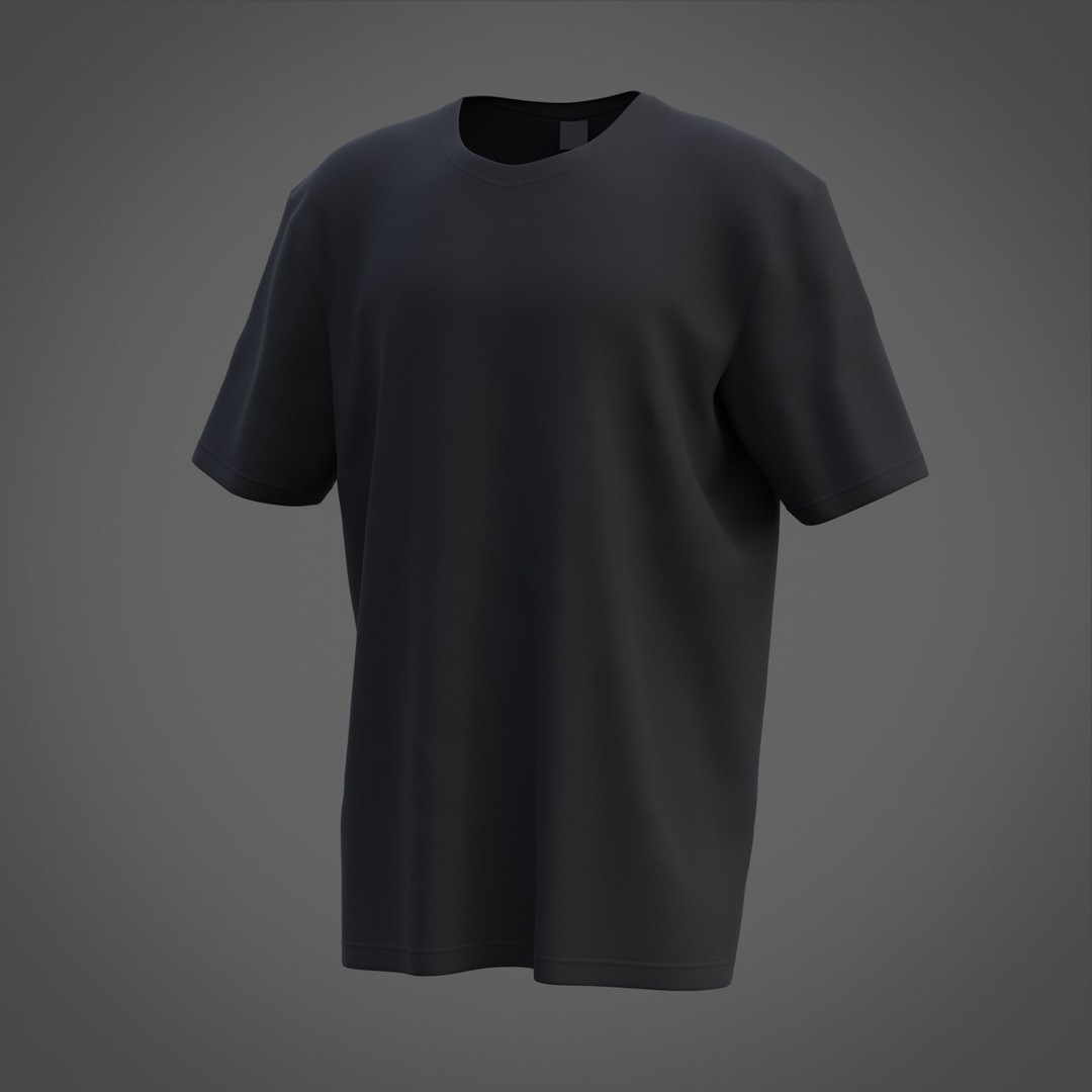 3D Male T-Shirt 3D Model – Realistic Apparel with PBR Textures, Multiple Formats - View 31