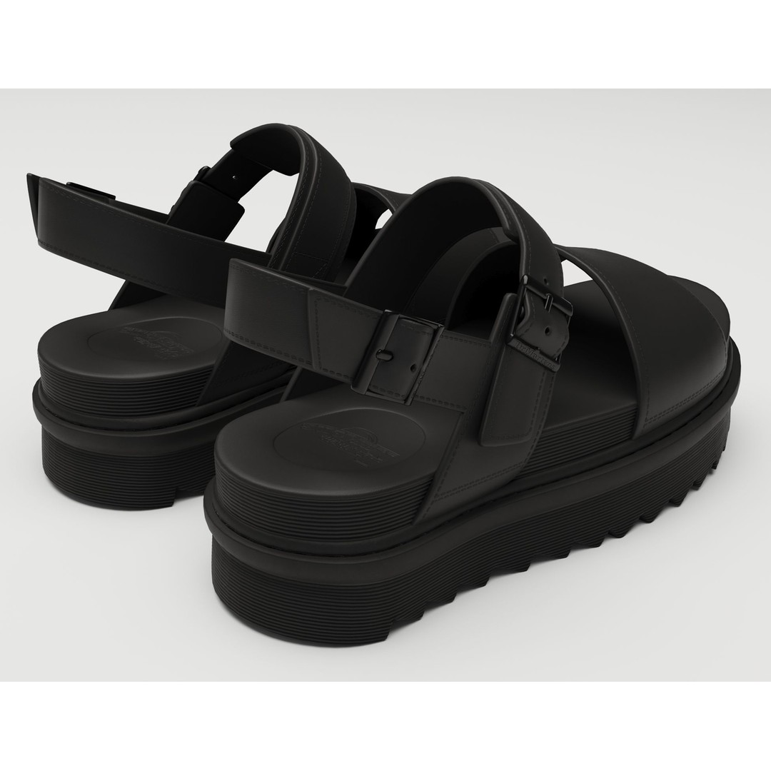 Sandals 3D Model – Low Poly Game Ready Footwear, FBX, Blender - View 5